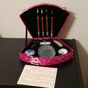 Chinese calligraphy set.